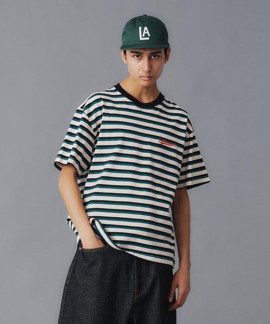 BASEBALL LOGO STRIPED S/S TEE