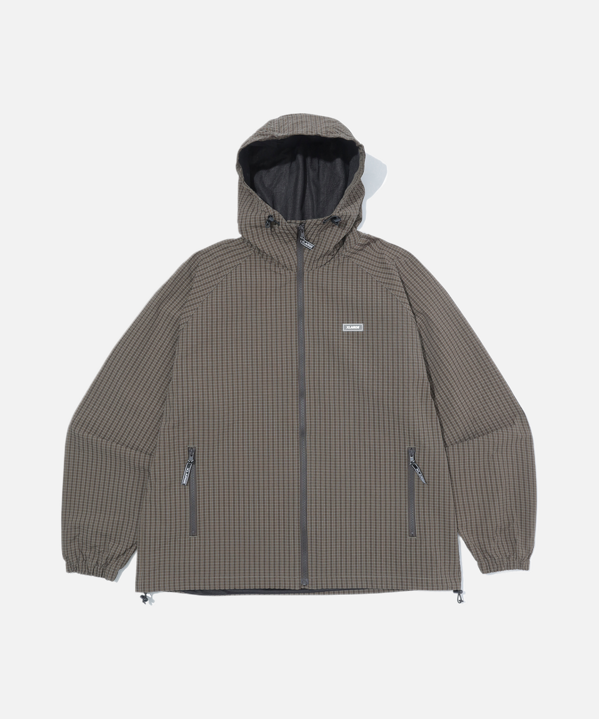 GRID CHECK HOODED JACKET – XLARGE