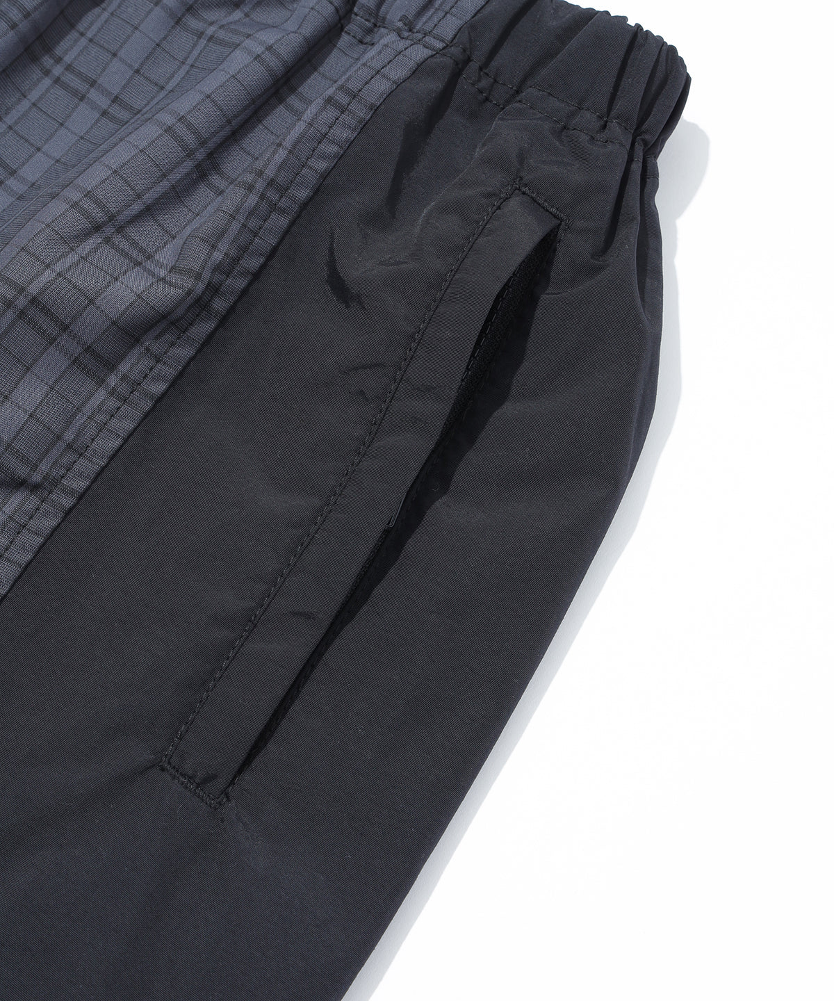 CHECK TRACK PANTS