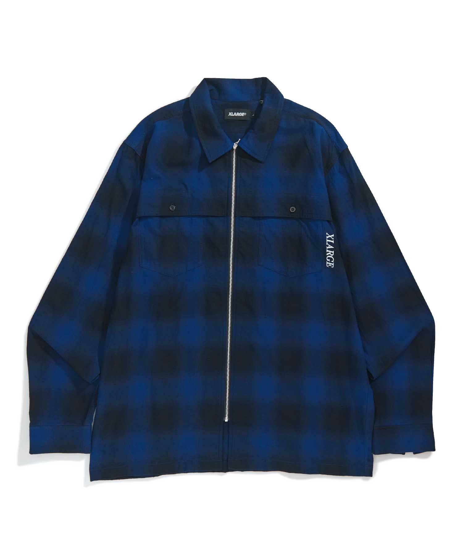 HOMBRE PLAID ZIPPED SHIRT | XLARGE