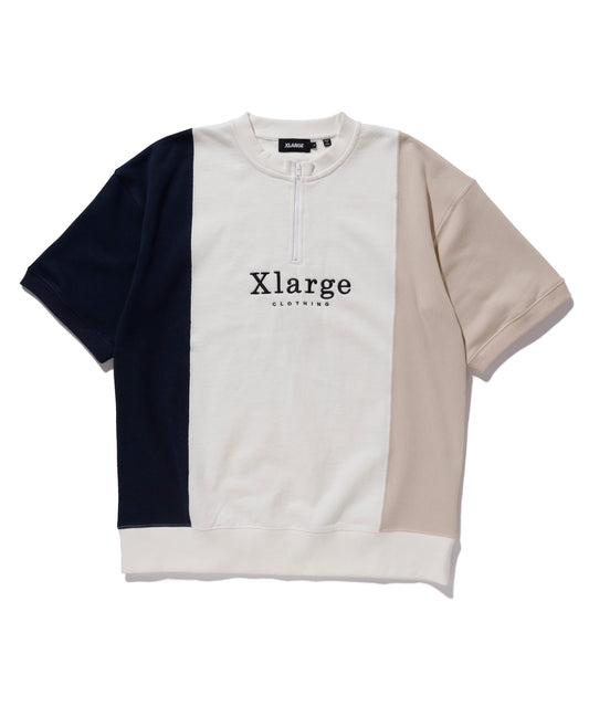 S/S COLORBLOCK HALF ZIP-UP SWEAT FLEECE, CREWNECK, HOODIE XLARGE