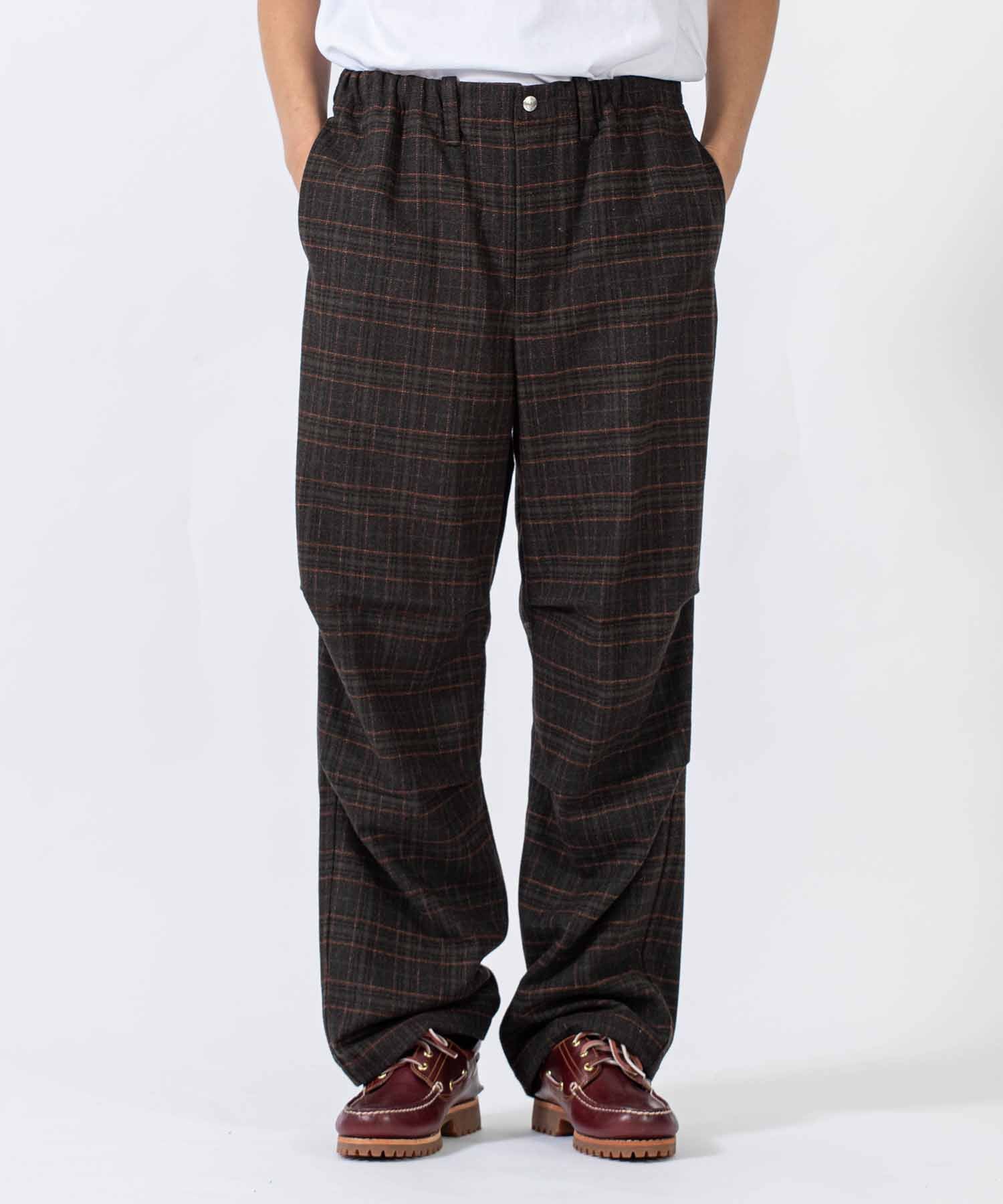 WOOL CHECK PANTS | XLARGE