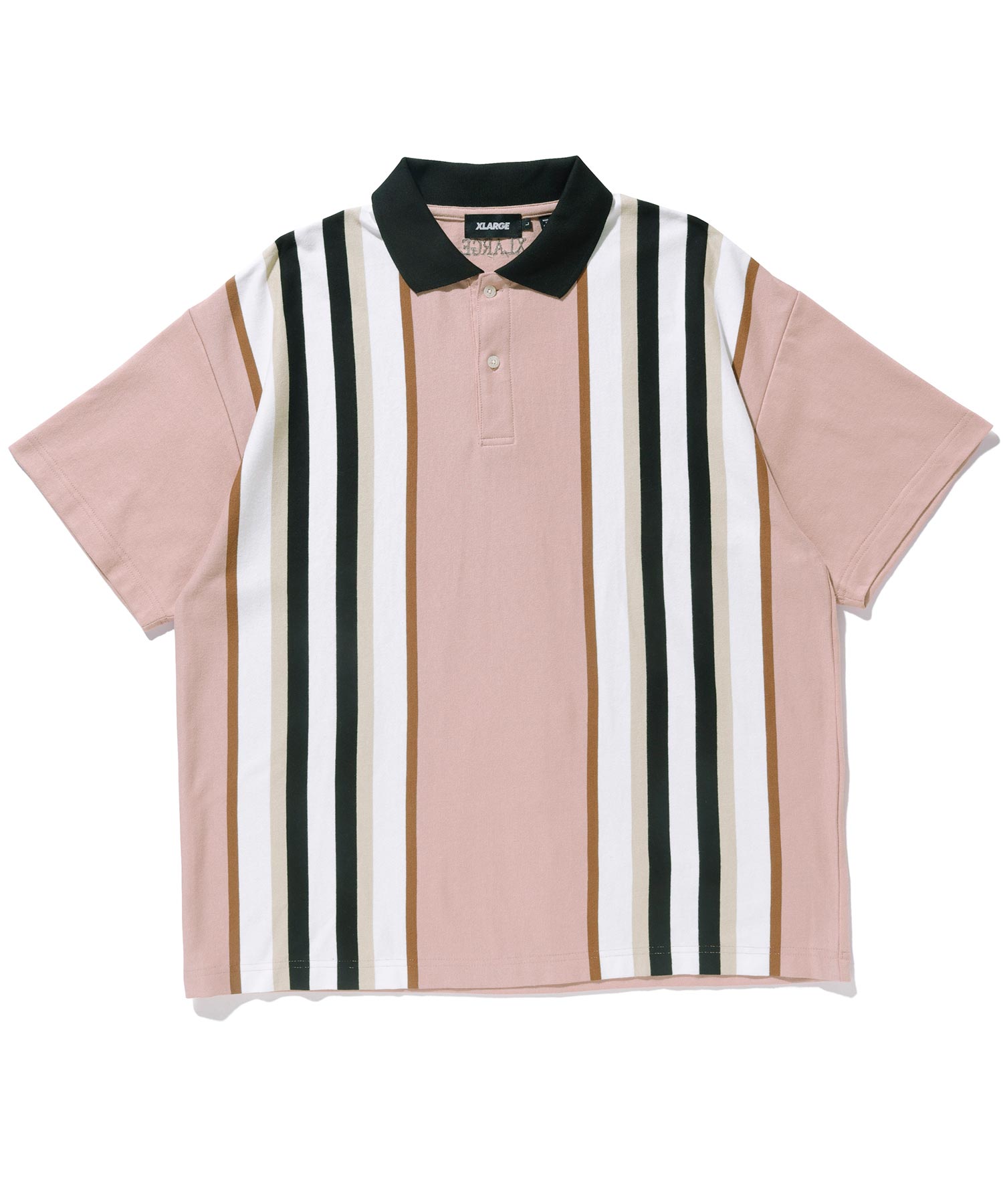 STRIPED KNIT JACQUARD POLO SHIRT/BROWN ポロシャツ 安い売れ済