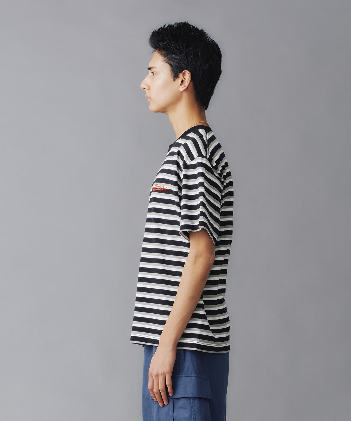 BASEBALL LOGO STRIPED S/S TEE