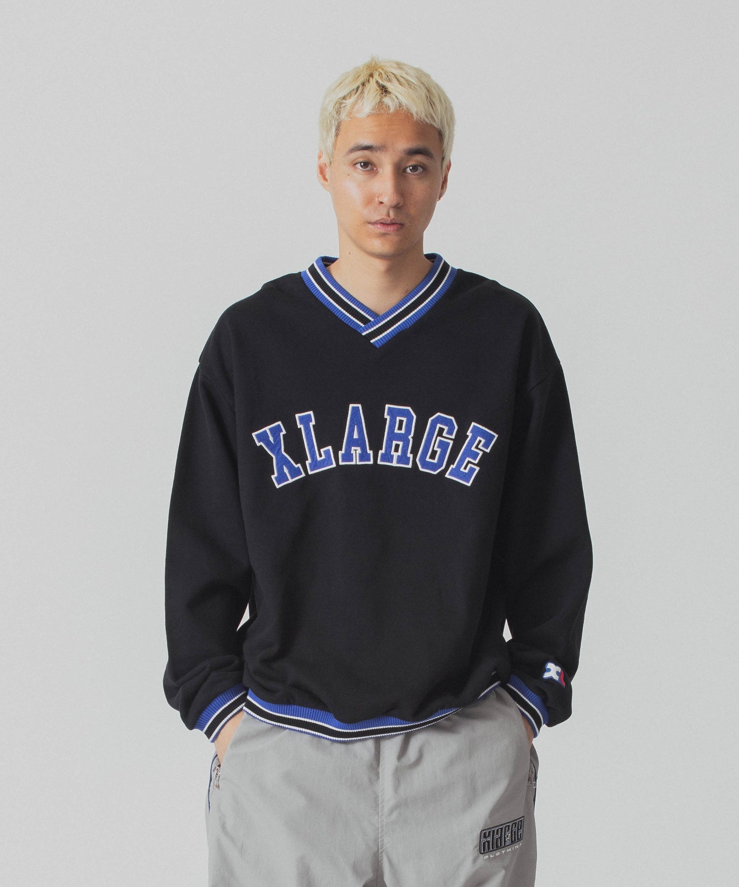 Xlarge rib line crewneck sweat sale