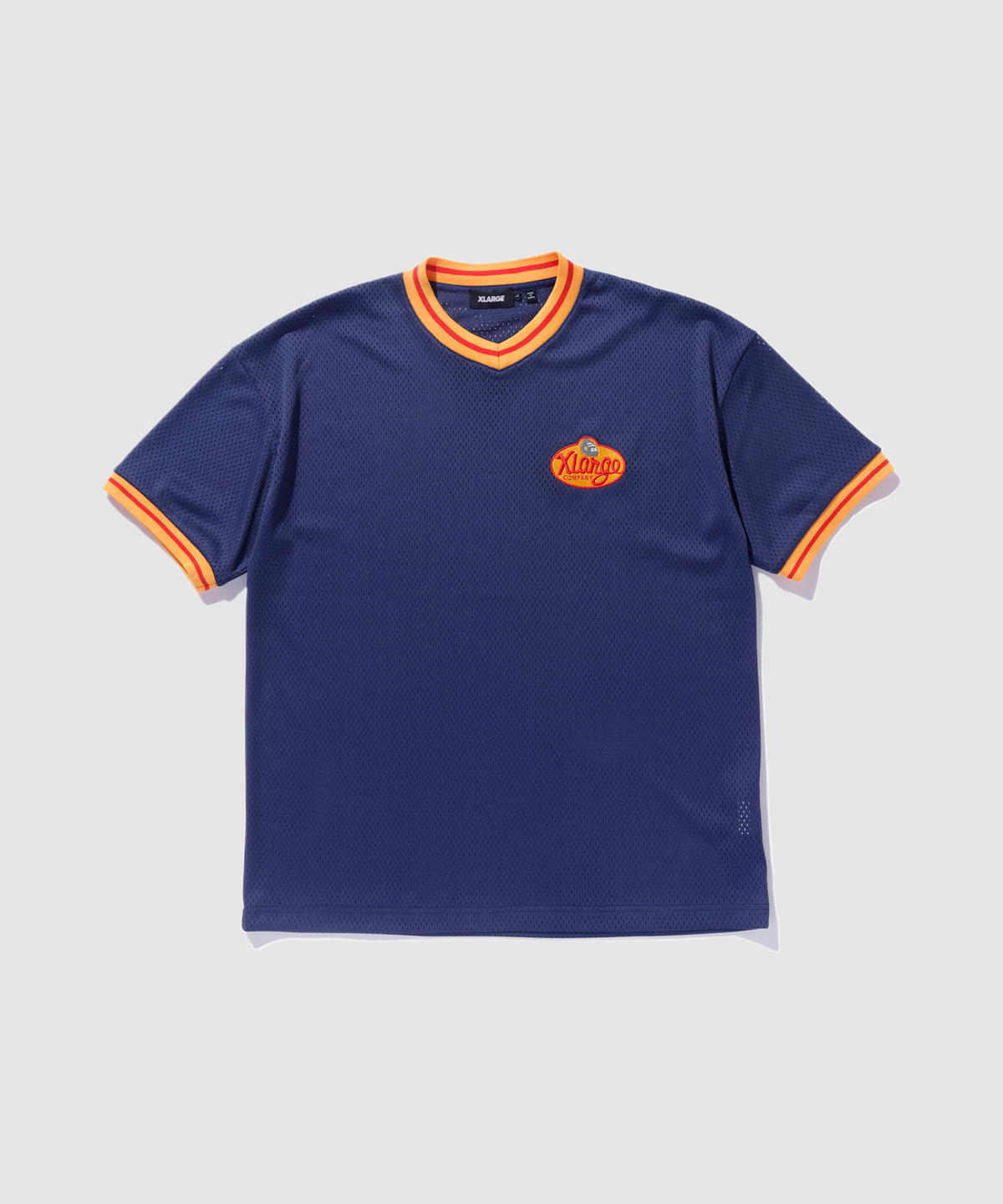 MESH V NECK S/S TEE