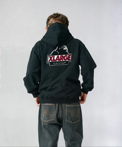 CHENILLE SLANTED OG PULLOVER HOODED SWEATSHIRT