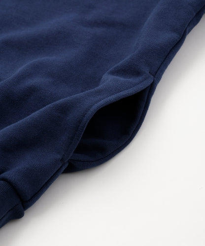 STRIPED RIB HALF ZIP SWEATSHIRT