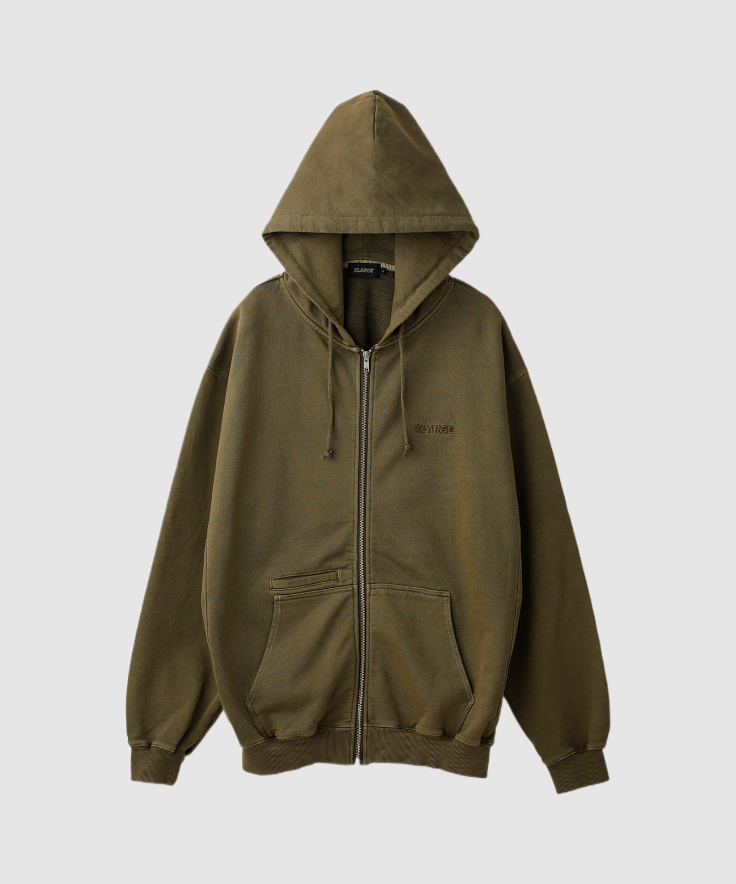 トップス XLARGE PIGMENT DYED WORK ZIP HOODED PIGMENT DYED WORK ZIP HOODED SWEATSHIRT – XLARGE