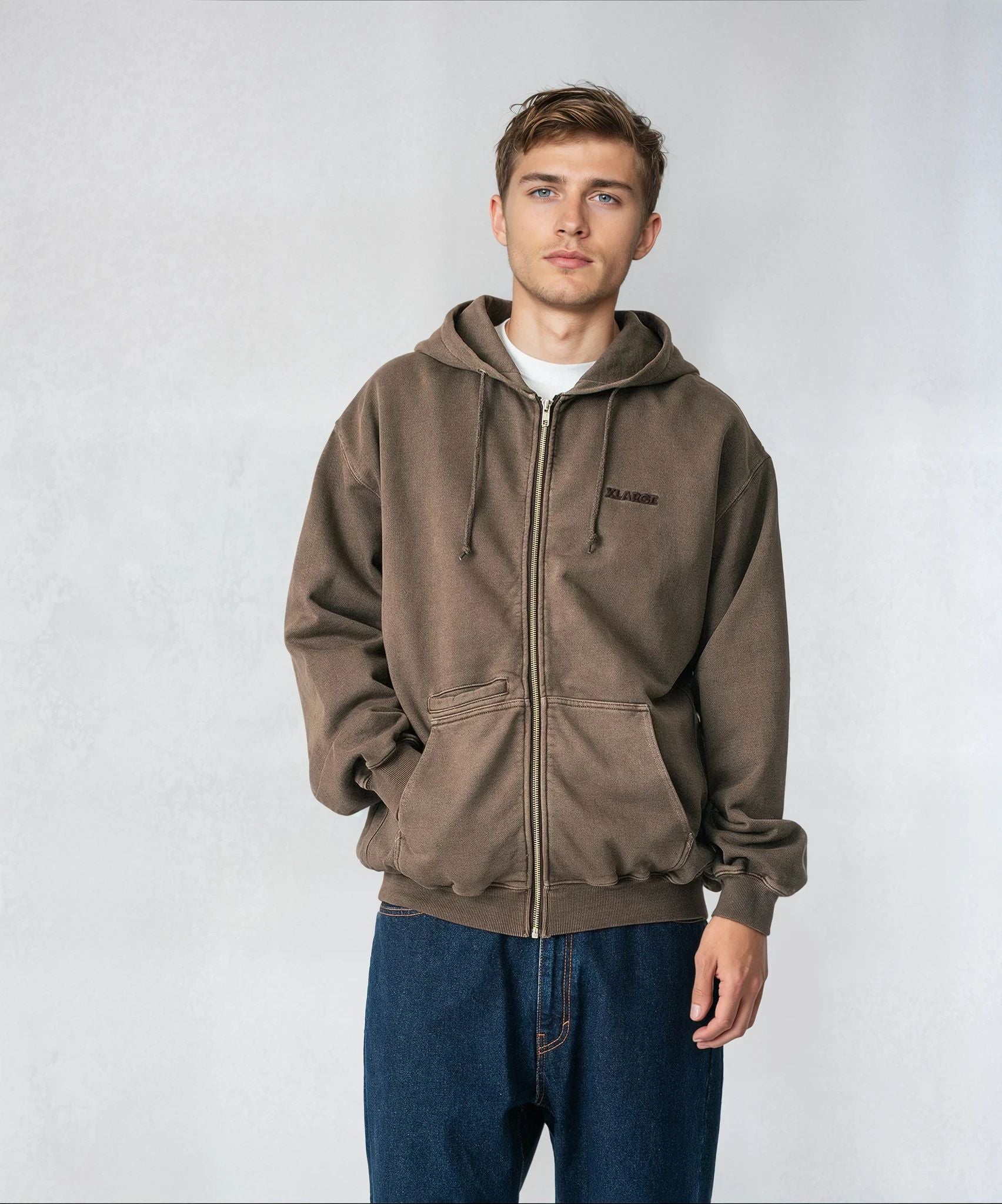 売切れ前に 大人気 XLARGE PIGMENT DYED ZIP UP HOODED SWEAT PIGMENT DYED WORK ZIP HOODED SWEATSHIRT – XLARGE