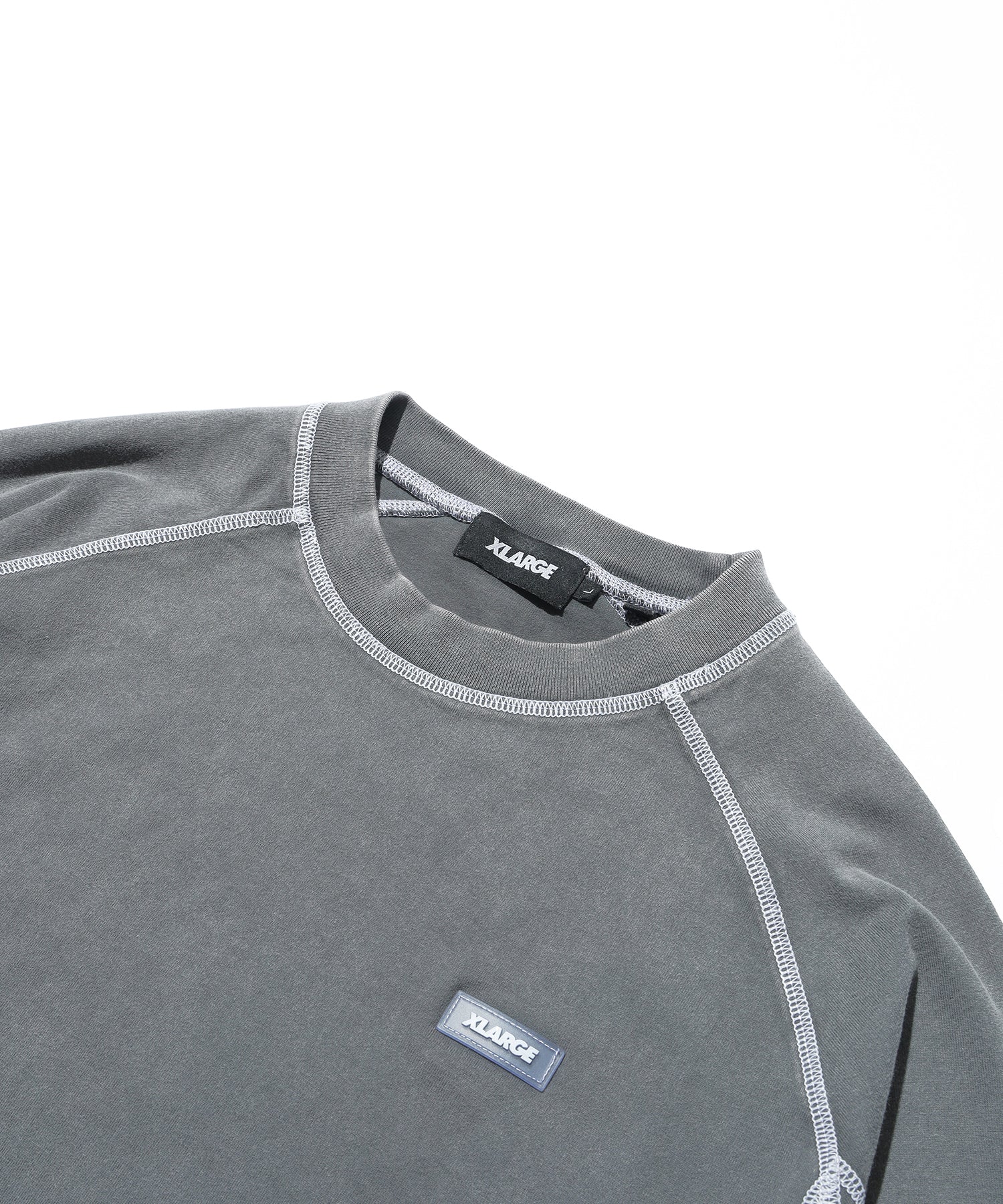 CONTRAST STITCH L/S TEE
