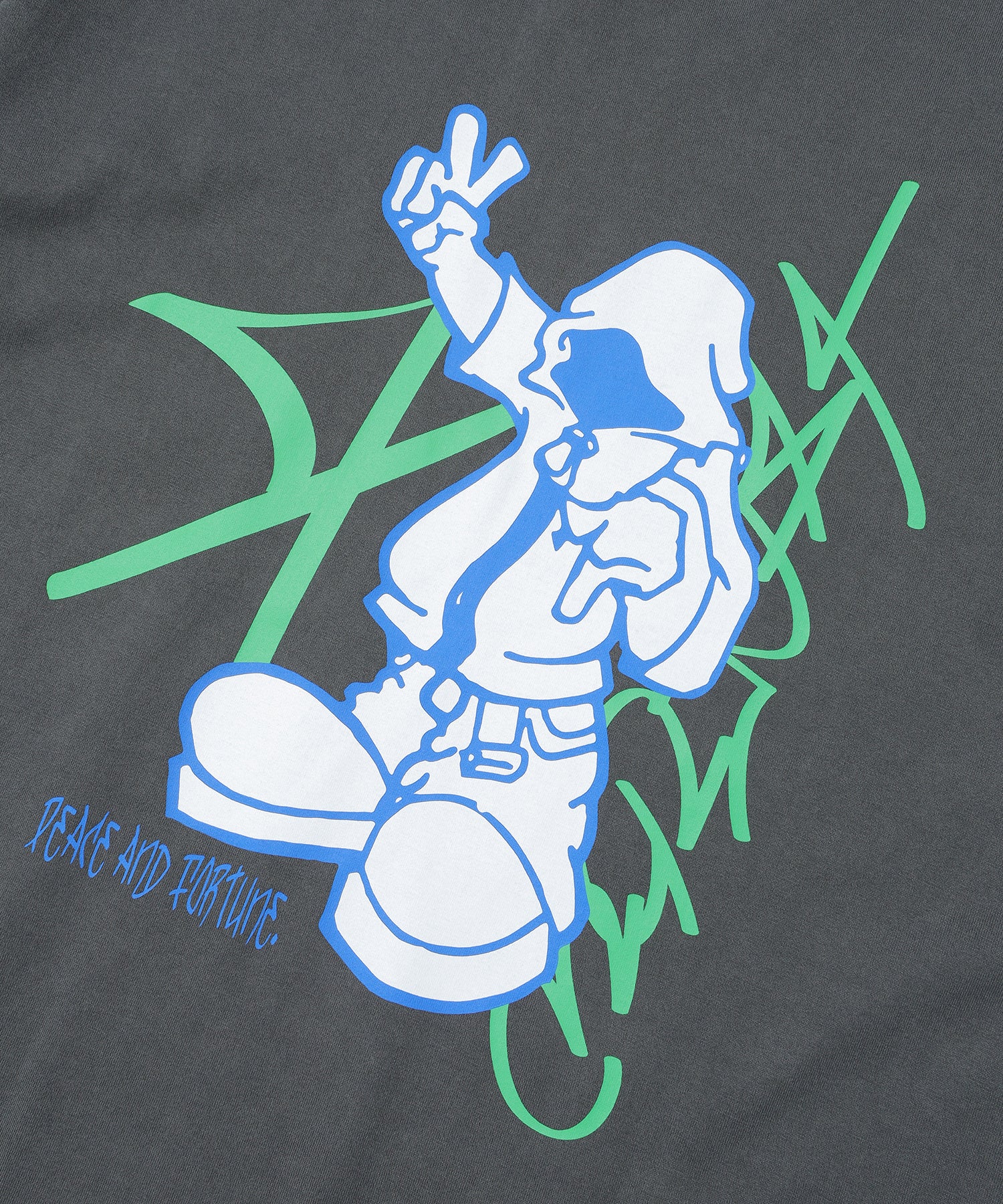 PIGMENT DYED PEACE AND FORTUNE S/S TEE – XLARGE