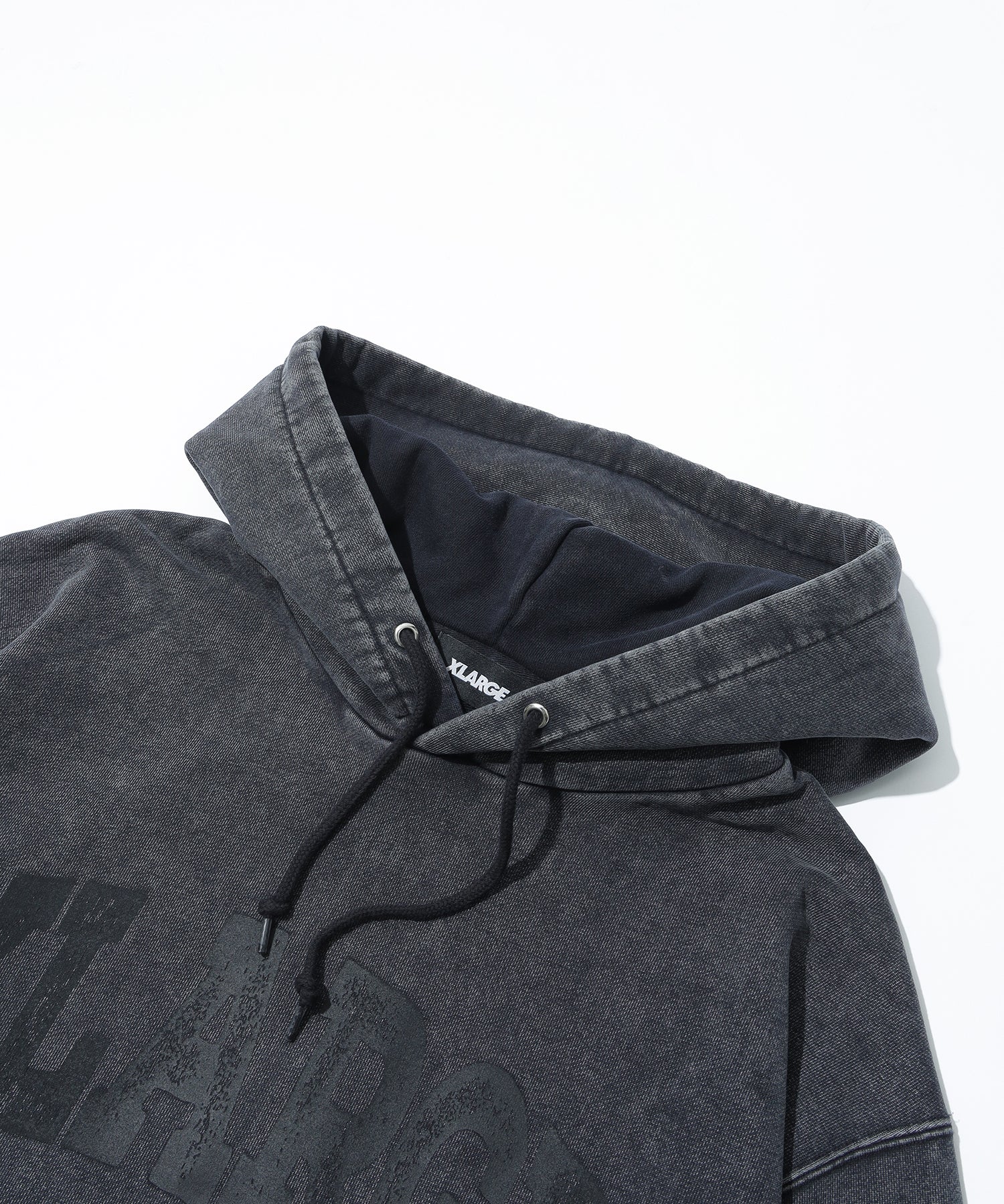 X-LARGE COLLEGE LOGO HOODED Lサイズ BLACK DYED COLLAGE LOGO HOODIE – XLARGE