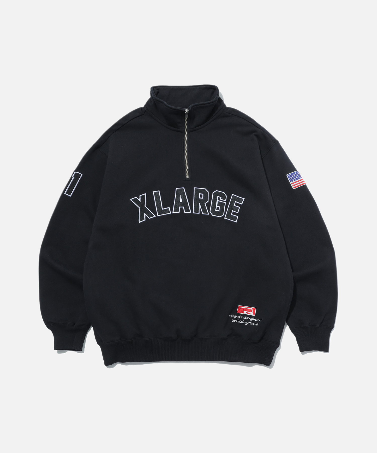 ARCH LOGO HALF ZIP SWEATSHIRT