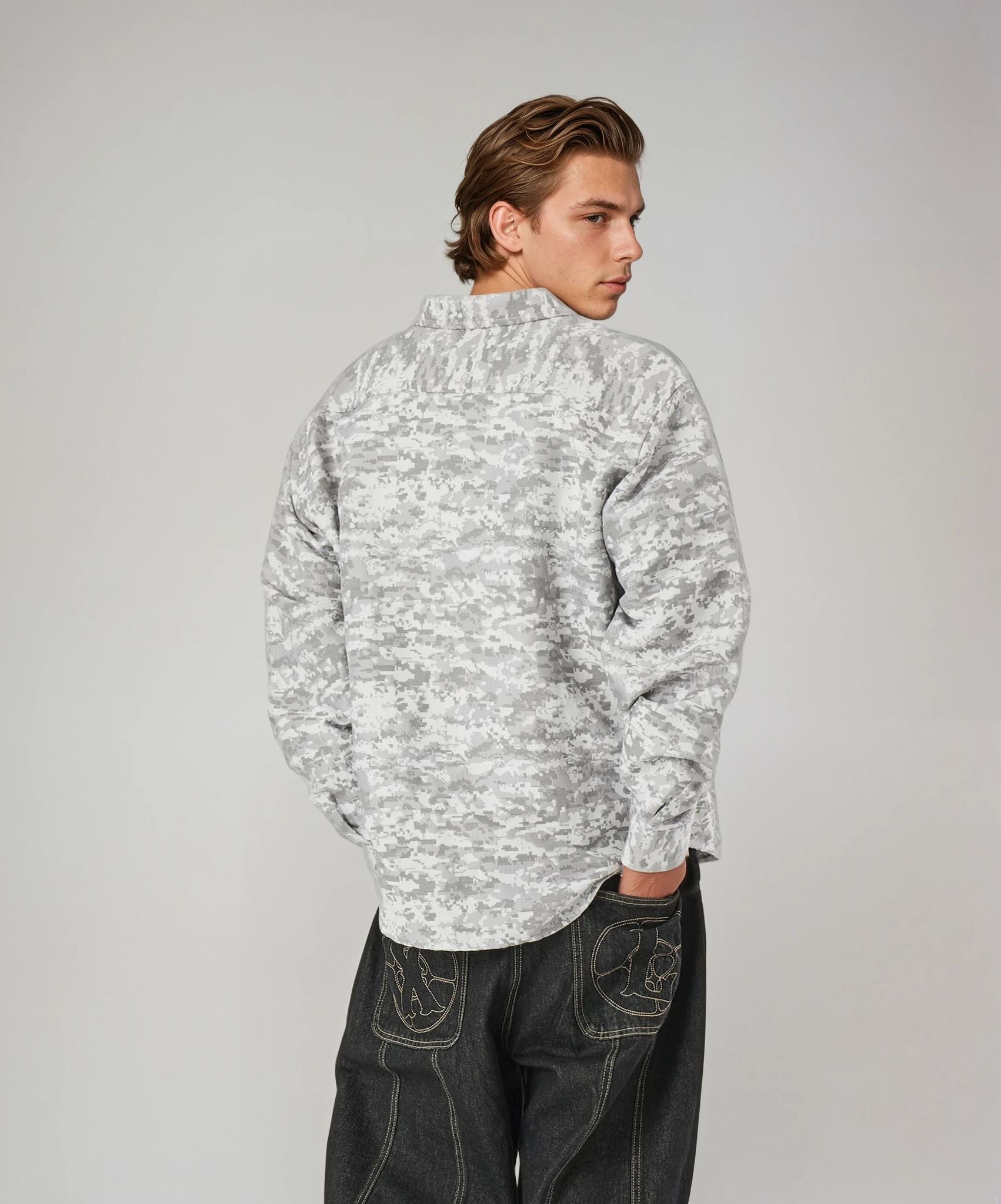 DIGITAL CAMO JACQUARD L/S SHIRT