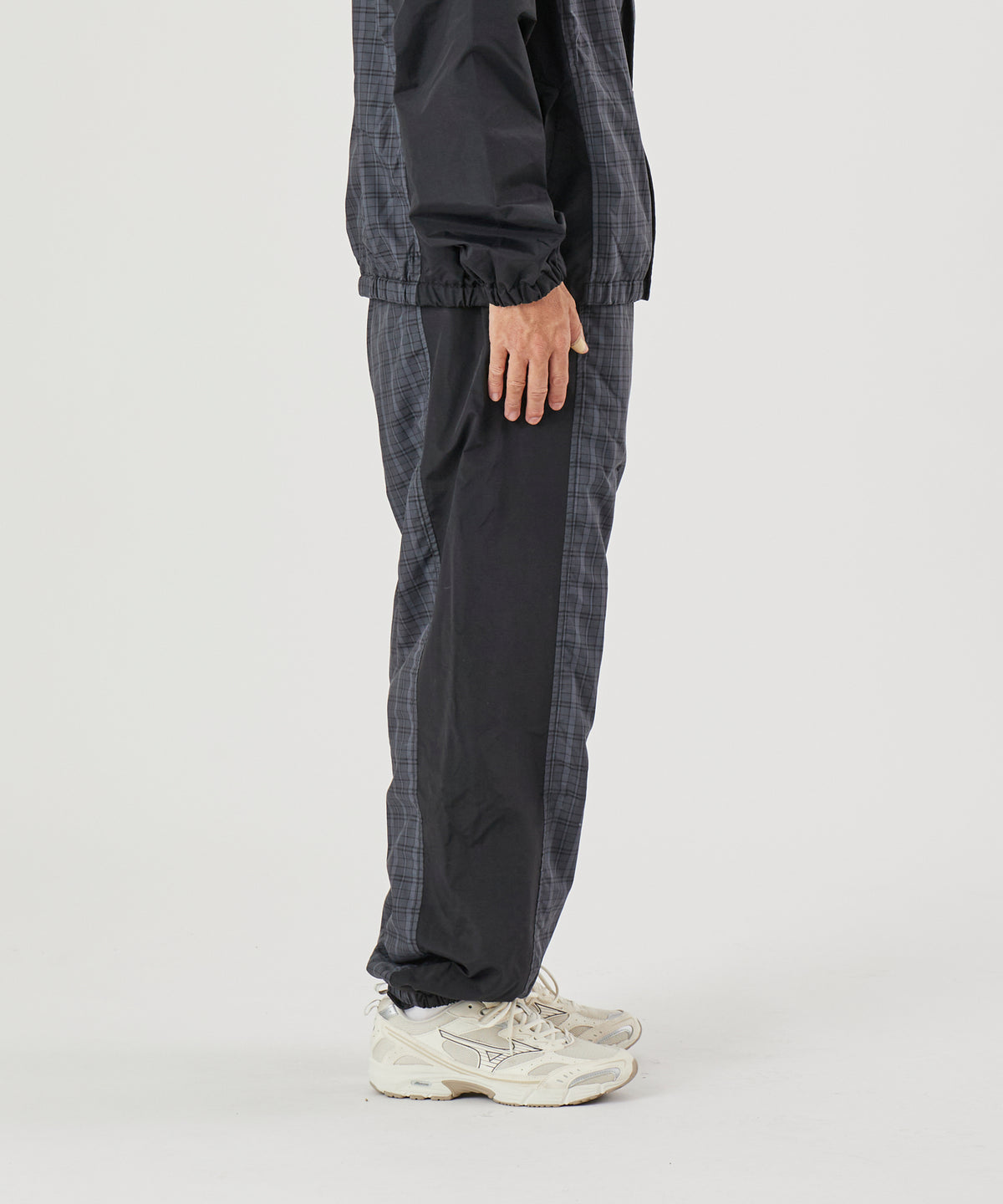CHECK TRACK PANTS