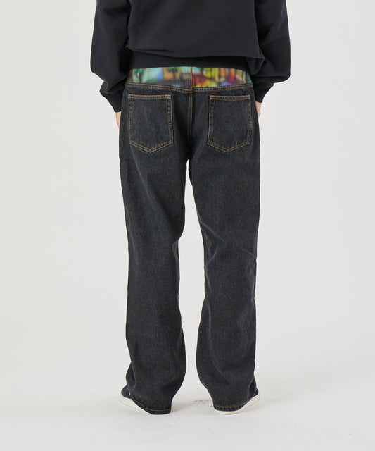 PRINTED CUSTOM DENIM PANTS