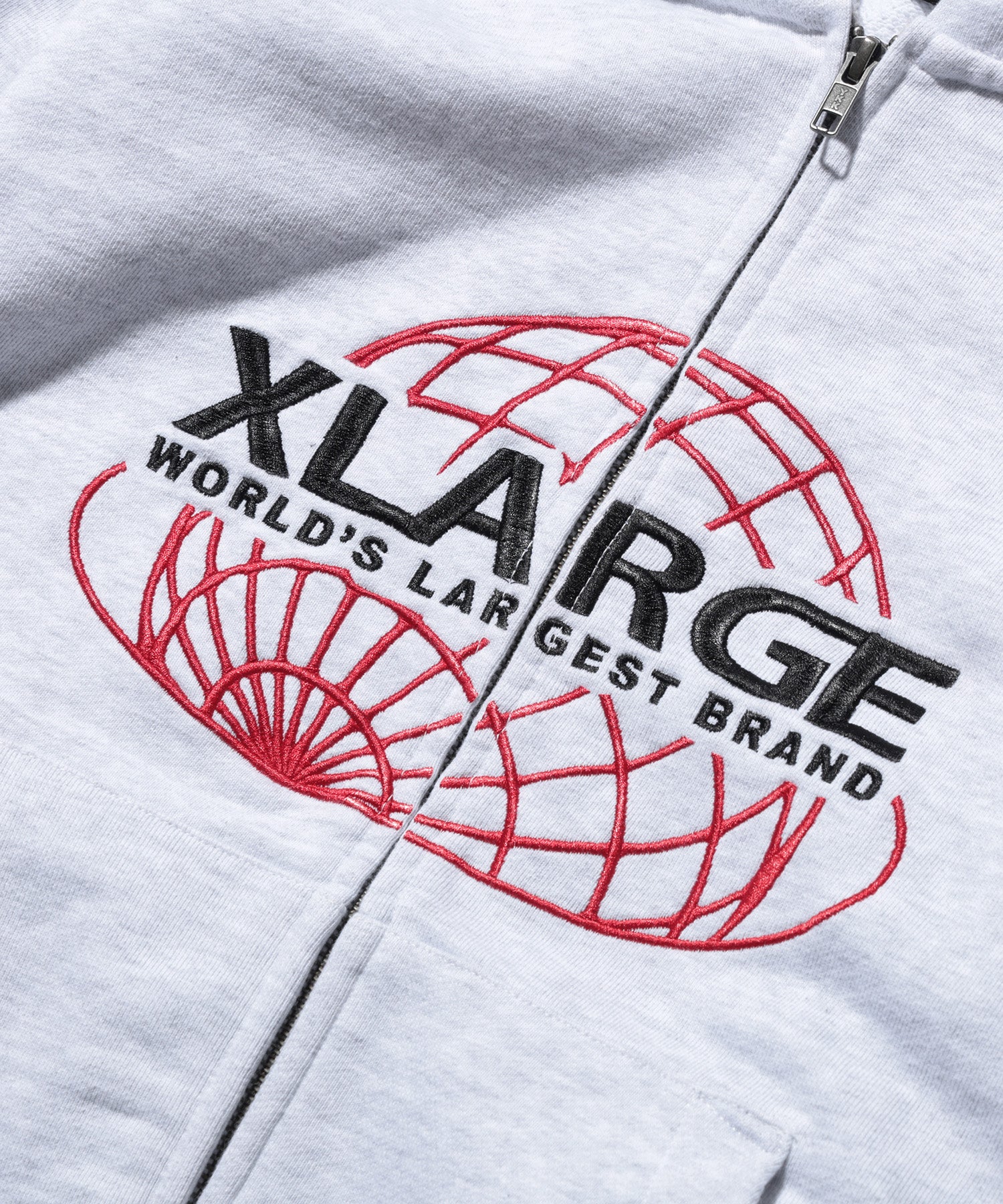 WORLDS LARGEST BRAND SLIM ZIP HOODED SWEATSHIRT – XLARGE