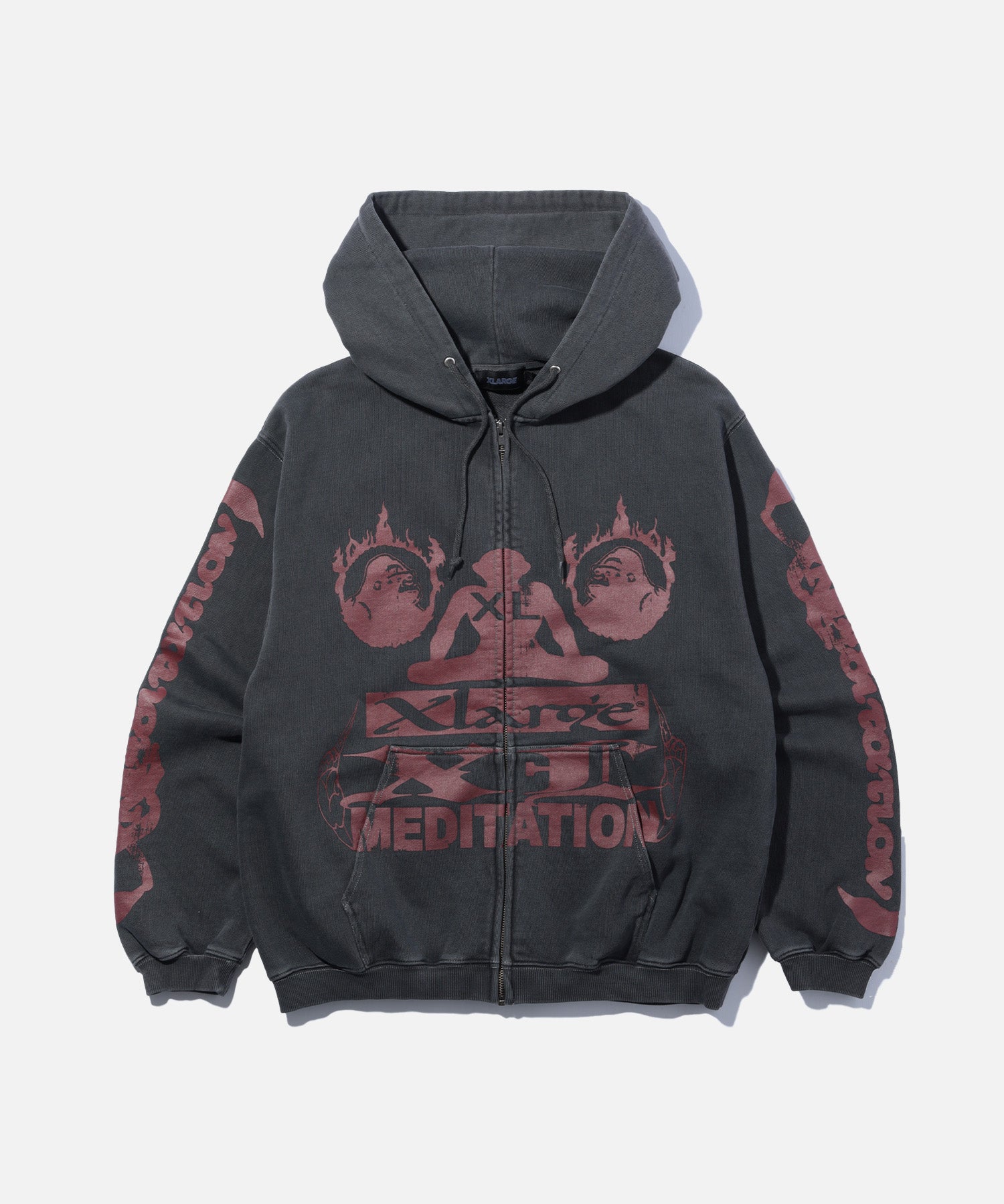MEDITATION ZIP UP HOODED SWEATSHIRT