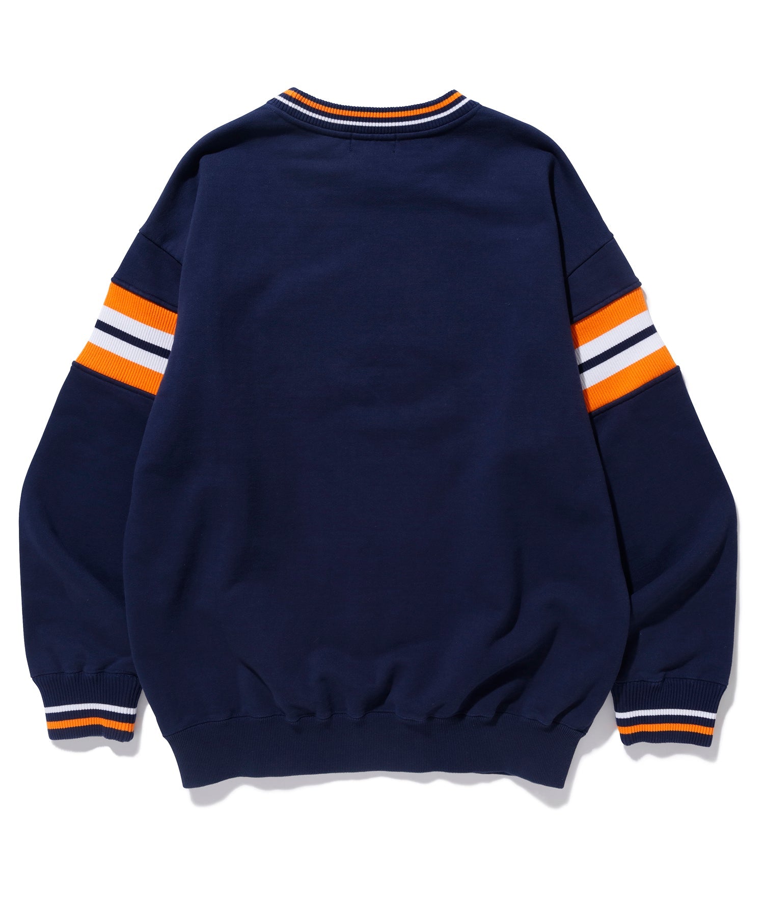 STRIPED SLEEVE TEAM LOGO CREWNECK SWEAT