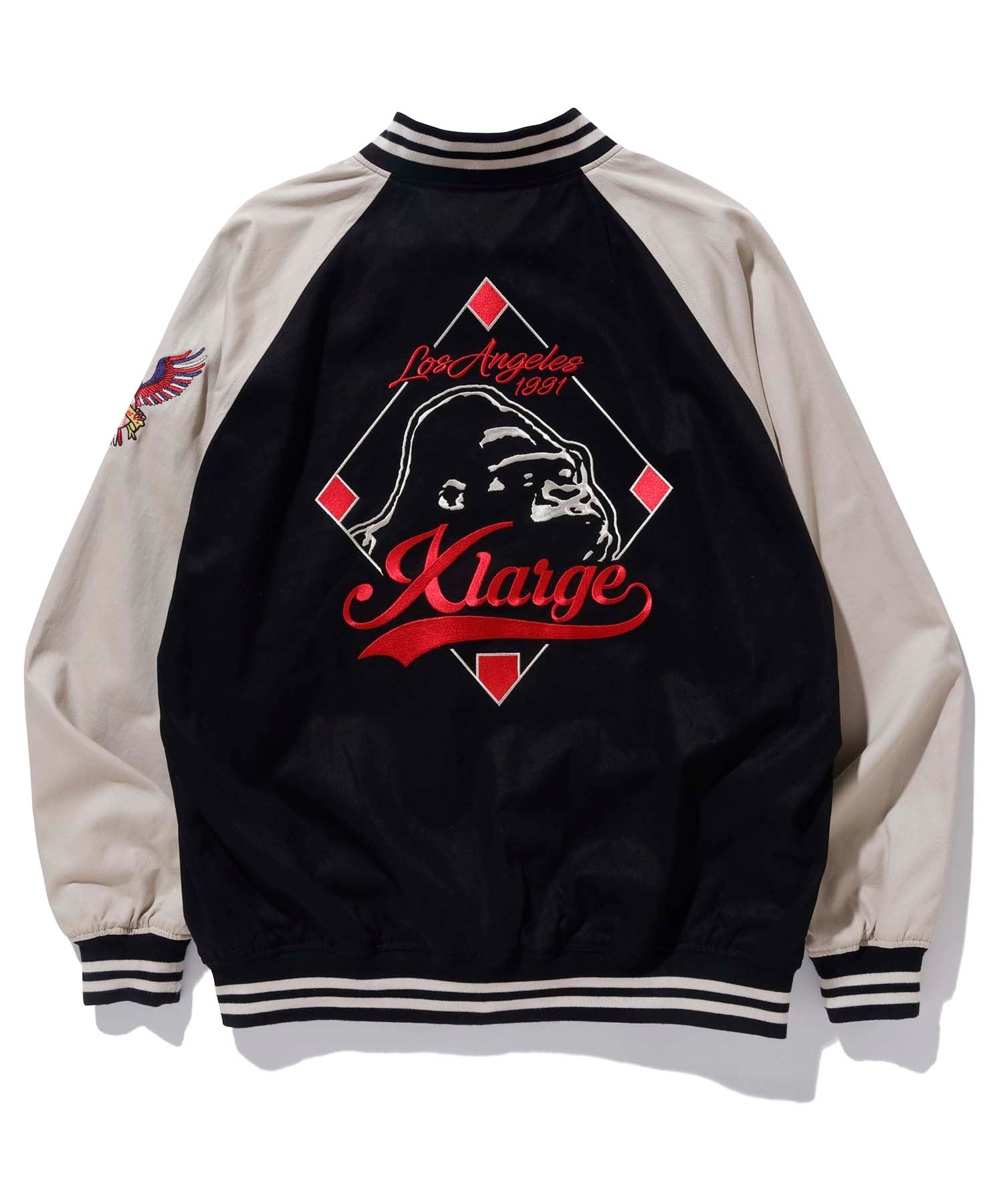 XLARGE REVERSIBLE BASEBALL JACKET ブラック-