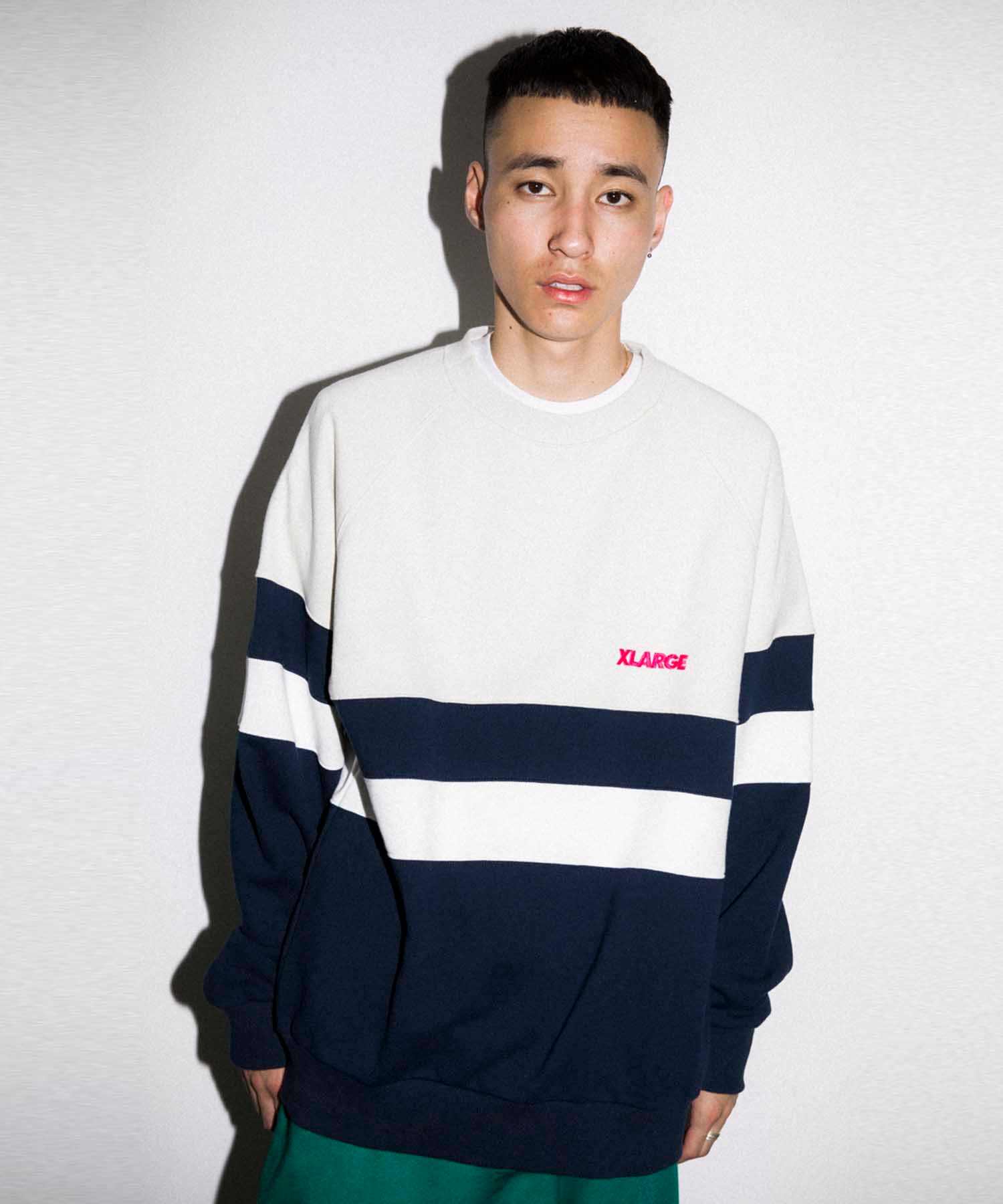 PANELED CREWNECK SWEAT