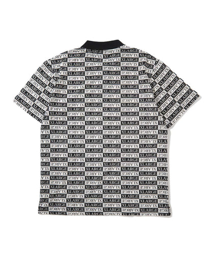 S/S ALLOVER PRINTED POLO SHIRT KNITS XLARGE  