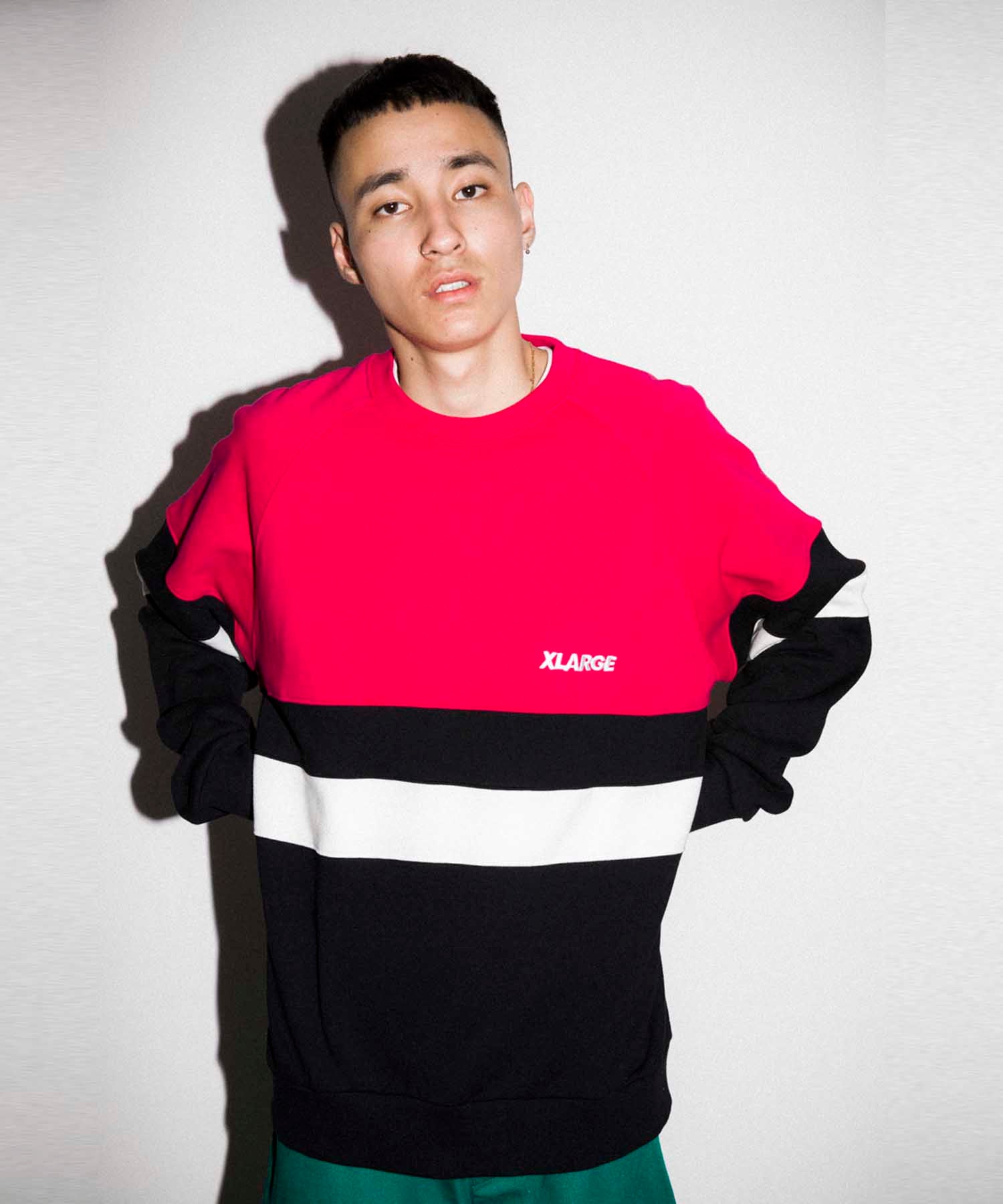 PANELED CREWNECK SWEAT