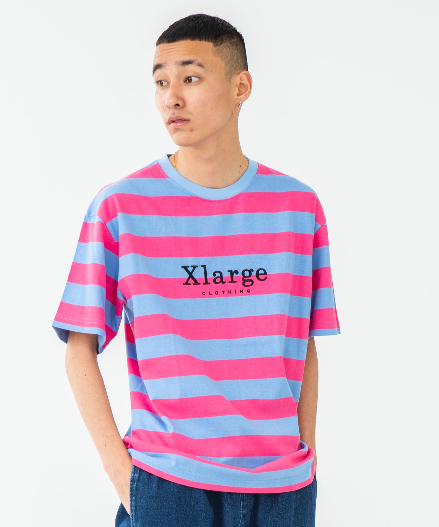 S/S BORDER TEE – XLARGE