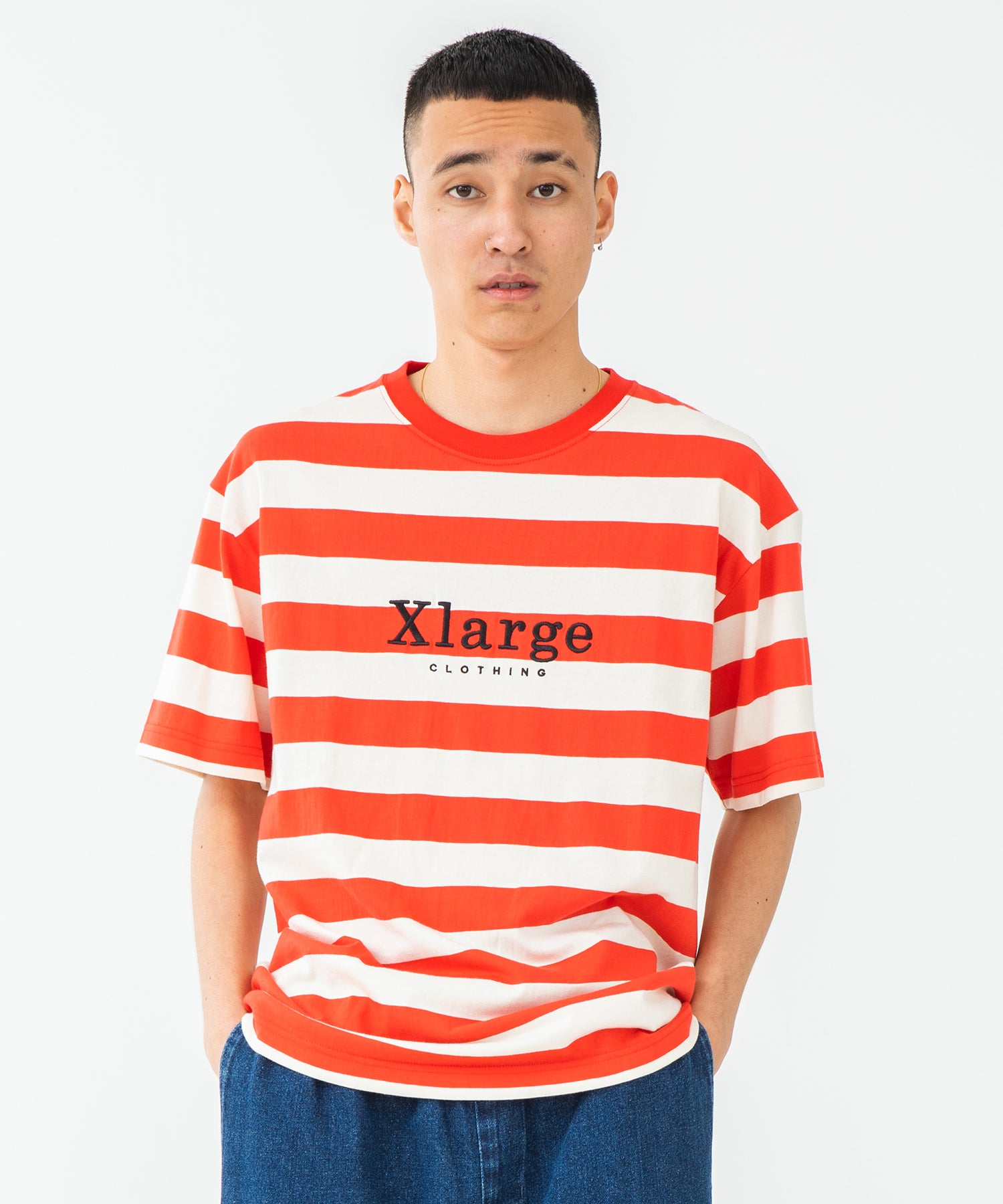 S/S BORDER TEE – XLARGE