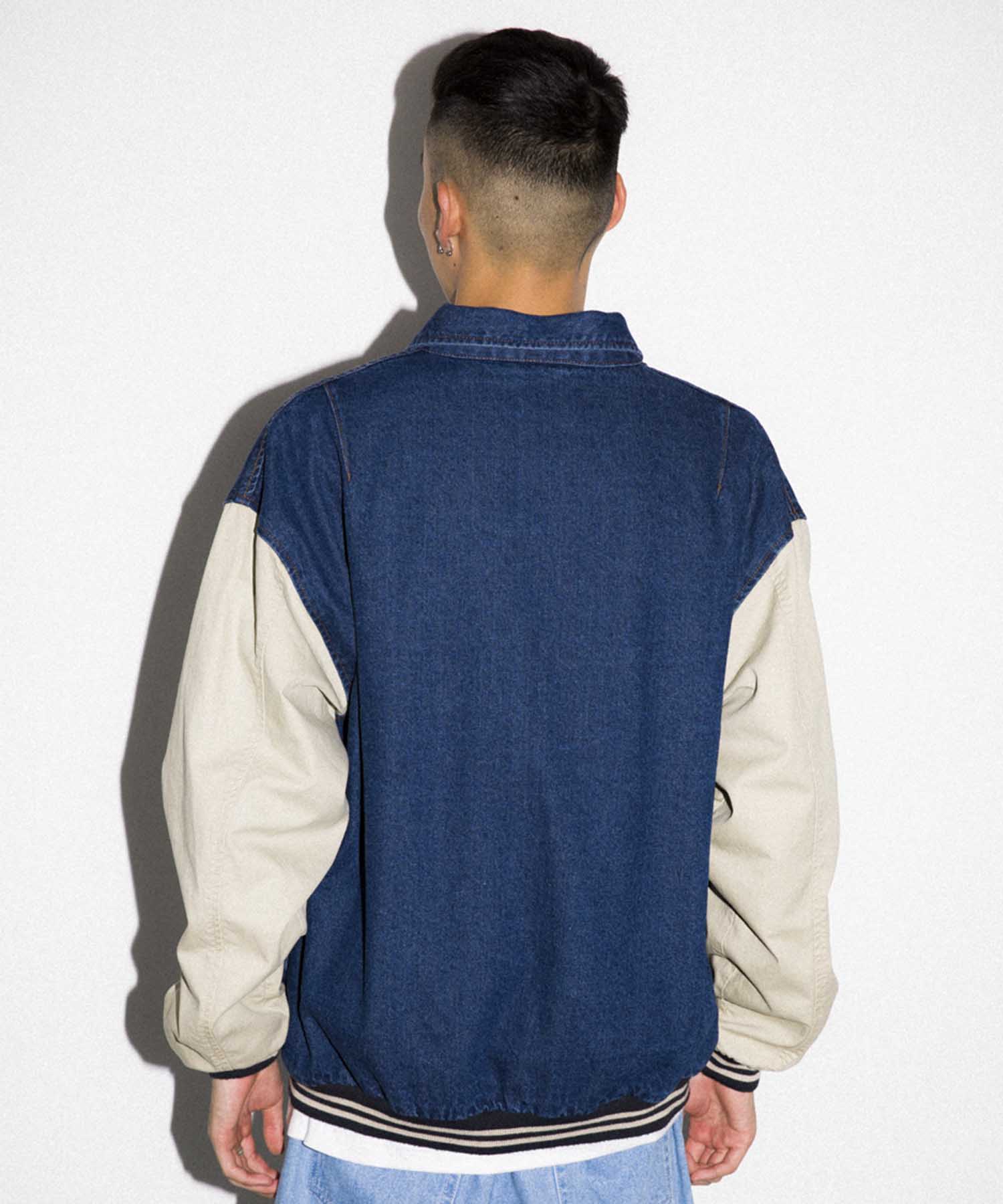 DENIM VARSITY JACKET