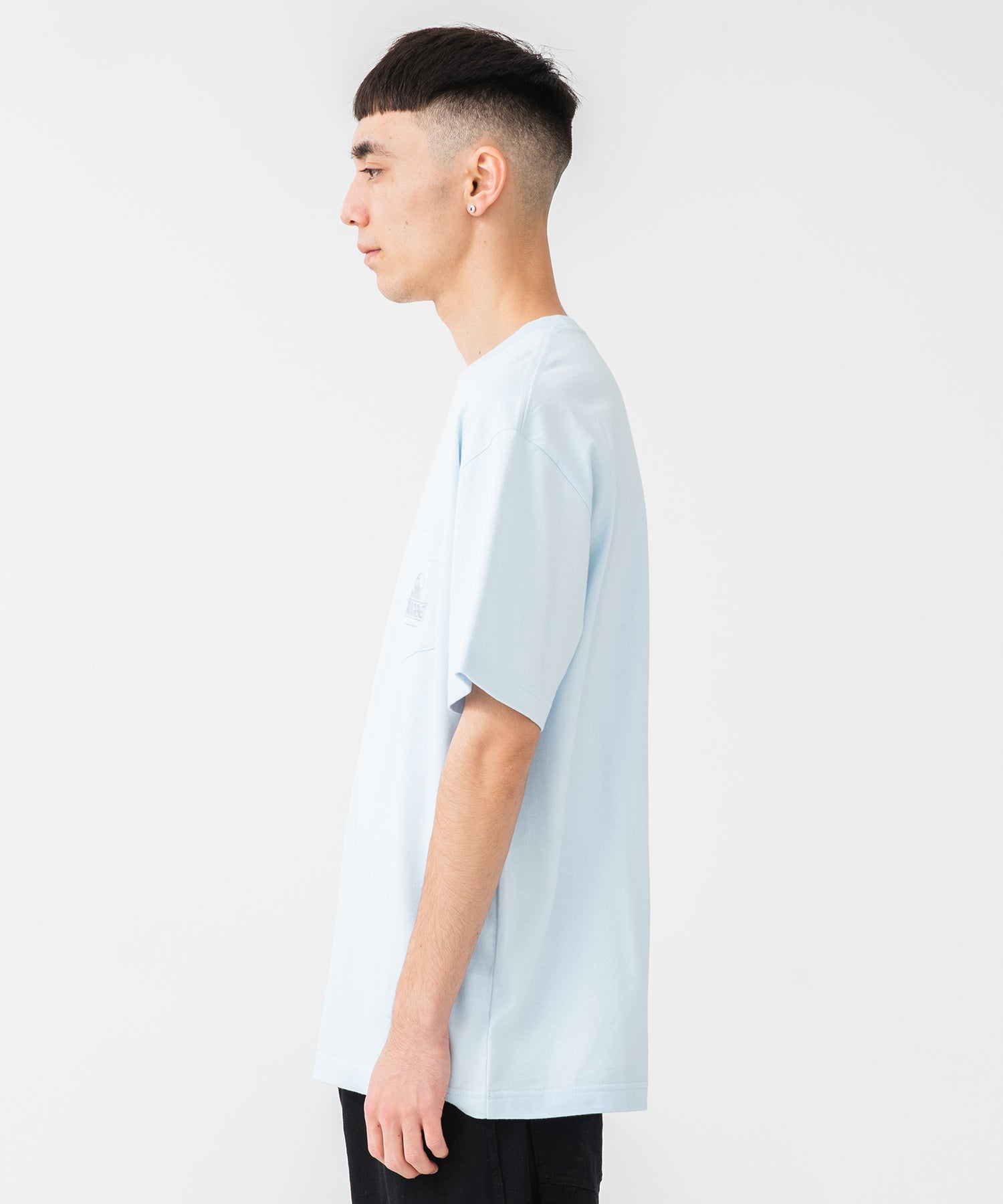 S/S EMBROIDERY SLANTED OG POCKET TEE