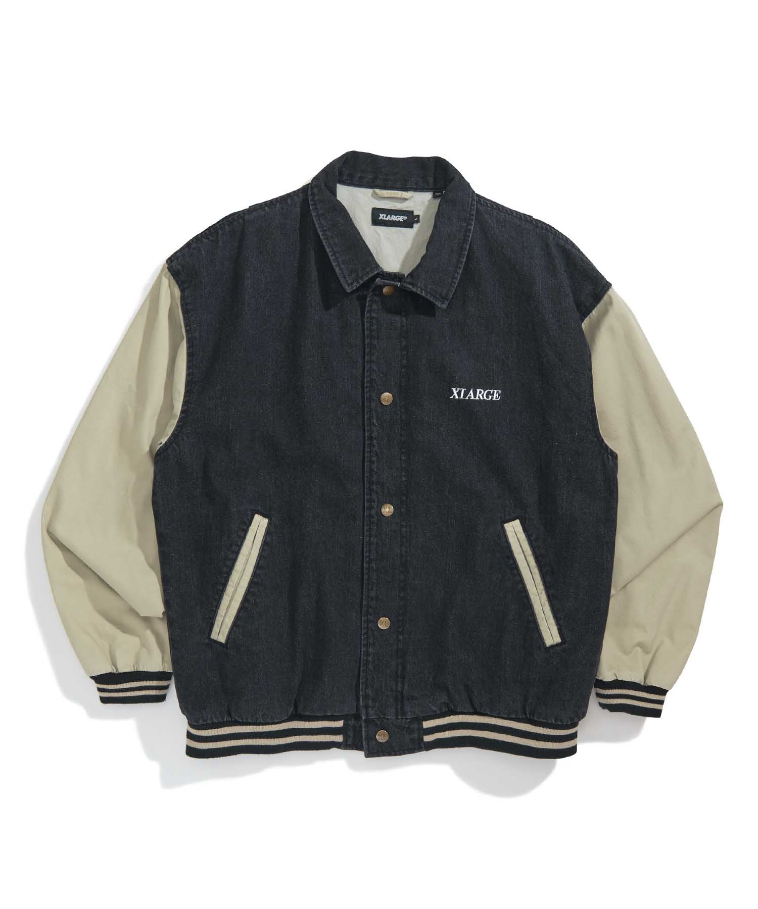 DENIM VARSITY JACKET