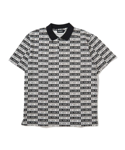 S/S ALLOVER PRINTED POLO SHIRT KNITS XLARGE  