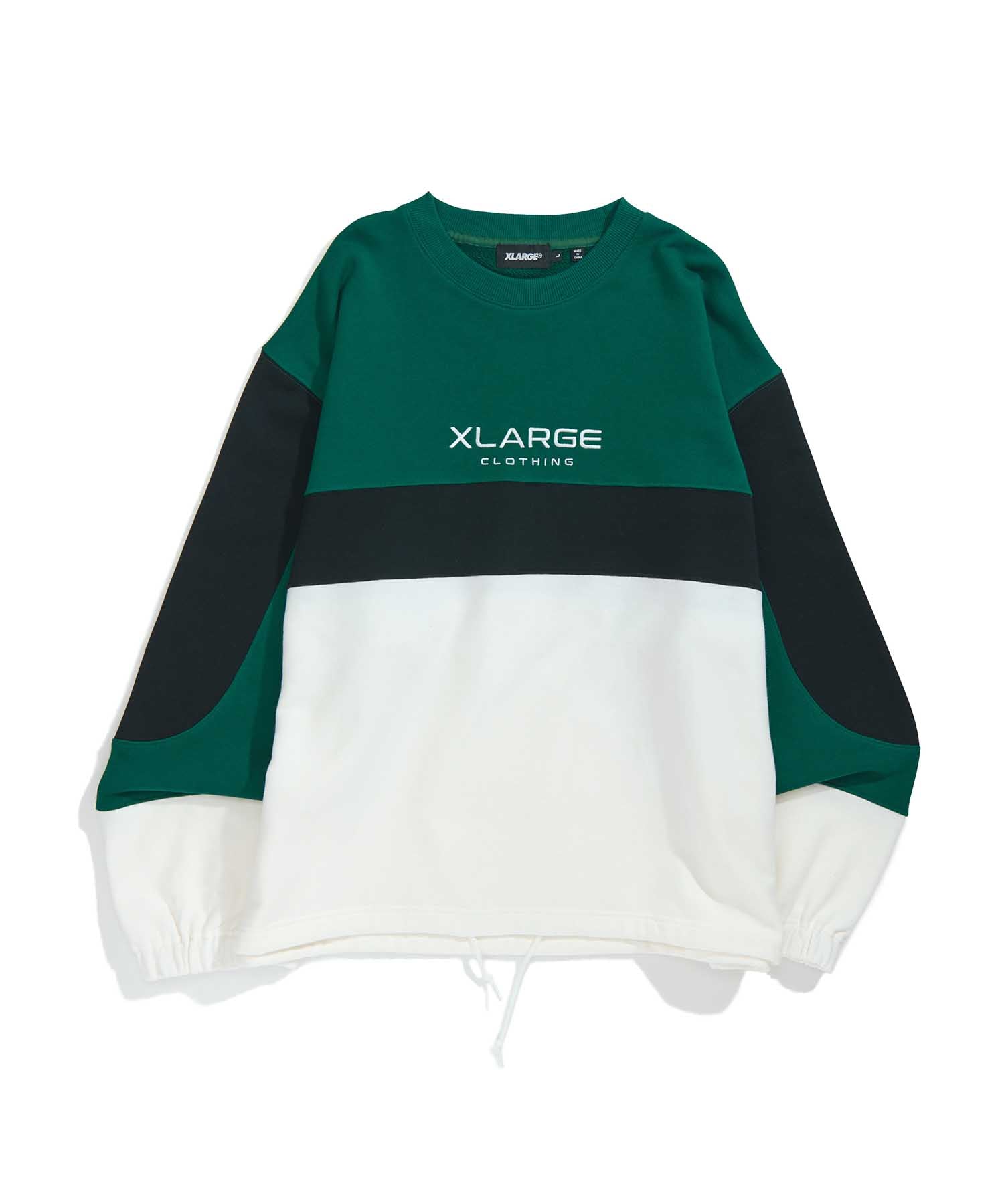 SPORTS LOGO PANELED CREWNECK SWEAT | XLARGE