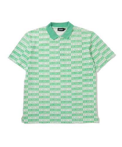 S/S ALLOVER PRINTED POLO SHIRT KNITS XLARGE  